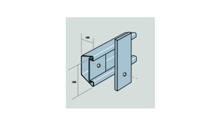 Verende stootbufferprofielen Berry Beam technische tekening